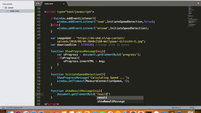 Calculate Internet Connection Speed using JavaScript смотреть онлайн