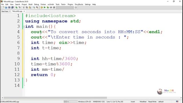C++ program to convert seconds into hours minutes and seconds смотреть онлайн