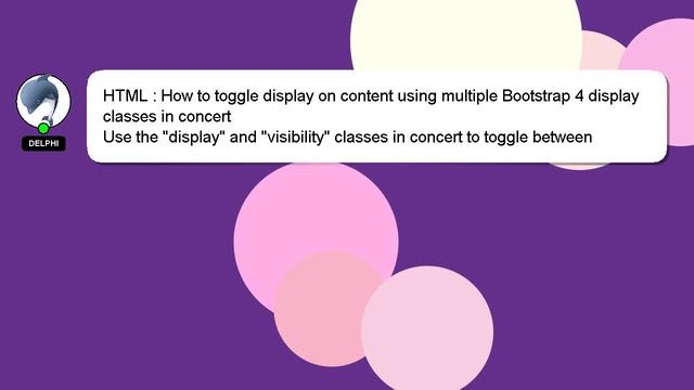 HTML : How to toggle display on content using multiple Bootstrap 4 display classes in concert смотреть онлайн