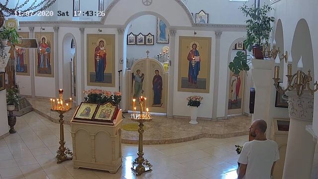 Первоверховных апостолов Петра и Павла. Вечерня. Андрее-Владимирский храм Кафедрального собора УПЦ смотреть онлайн