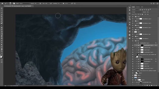 I Am Groot - Marvel Cinematic Universe - Fan Art ( Photoshop Matte Painting ) смотреть онлайн
