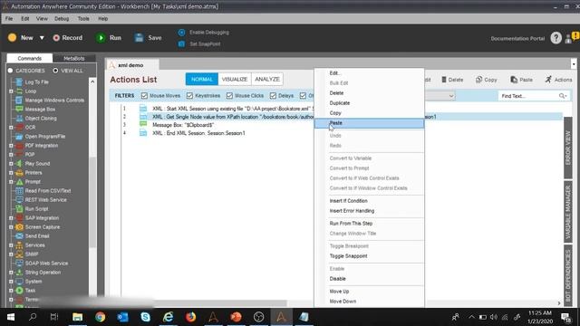 Automation Anywhere Tutorial 34-How to get data from XML in Automation Anywhere|Get Node XML Comman смотреть онлайн