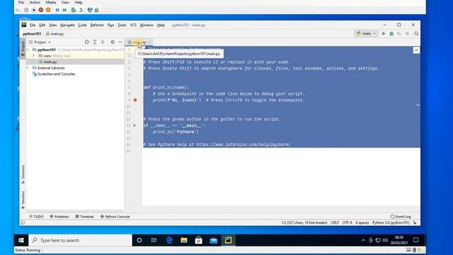 Python 101 Installing Python and Pycharm смотреть онлайн