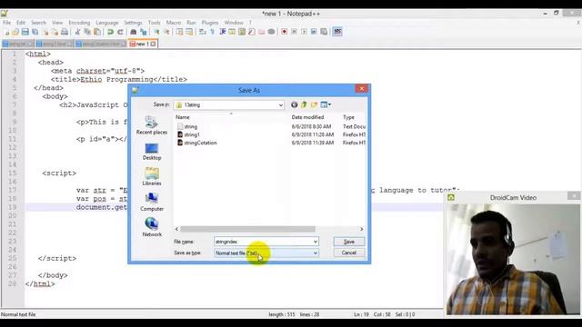 Lecture 21: javascript String indexOf and lastIndexOf methods Programming in Amharic | በአማርኛ смотреть онлайн
