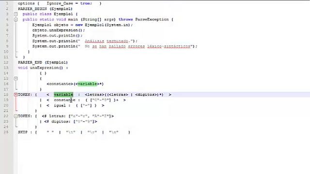 Estructura Basica en javacc смотреть онлайн