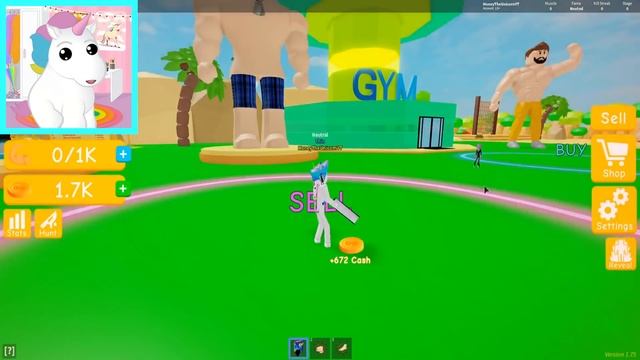 How I became the STRONGEST unicorn in the entire world... Roblox Lifting Simulator смотреть онлайн