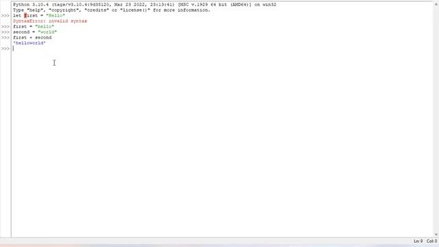 A simple example of a Let in Python смотреть онлайн