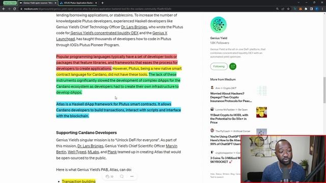 Genius Yield ATLAS - MASSIVE Open Source Tooling for Cardano! смотреть онлайн