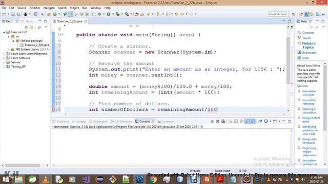 Introduction To Java Programming - Exercise 2 22b смотреть онлайн