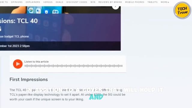 TCL 40 NXT Paper Review| Tech Trove Mobile Review
