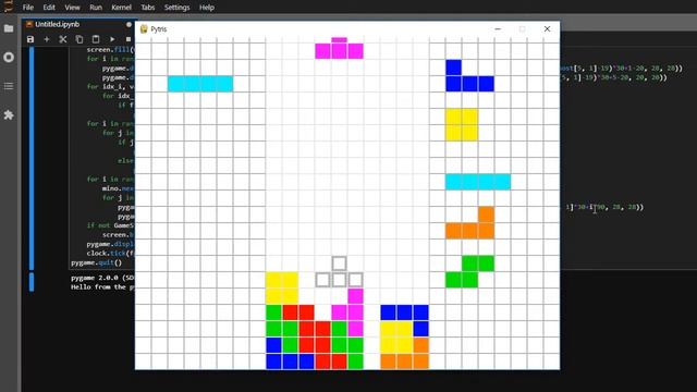 파이썬으로 테트리스를 만들어봤다. (티스핀 가능) Tetris on Python смотреть онлайн