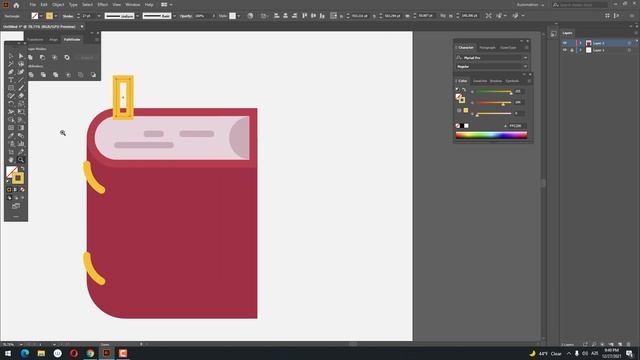 How to Draw a old Book in Adobe Illustrator - step by step смотреть онлайн