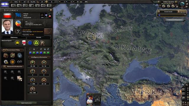 Hearts of Iron 4 - Modern Day Mod 2017 - Fascist Israel - Jewish vengeance! #1 смотреть онлайн