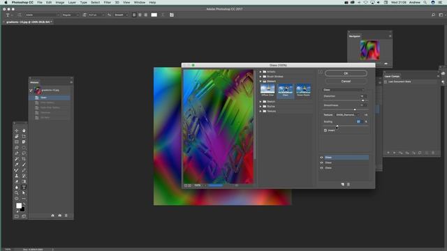 Glass filter and displacement maps in Photoshop tutorial смотреть онлайн