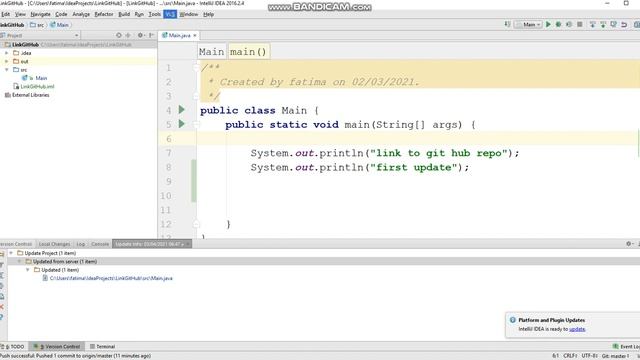Update Git Hub Repository Using Intellij Idea смотреть онлайн