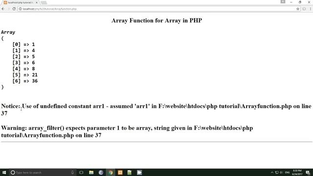 php tutorial in hindi part 38 Array Function in PHP array filter Function смотреть онлайн