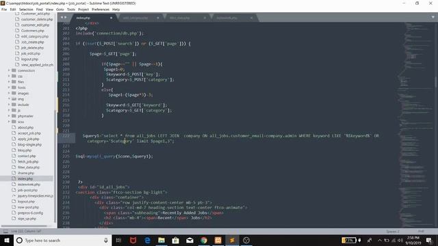 Online Job Portal Project In PHP - Php Project Tutorial (Hindi) - 26 смотреть онлайн