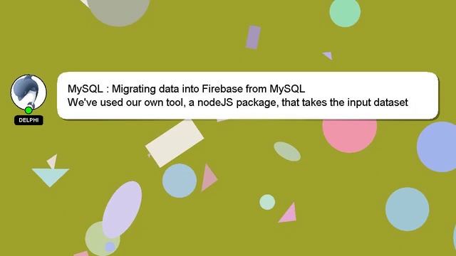 MySQL : Migrating data into Firebase from MySQL смотреть онлайн