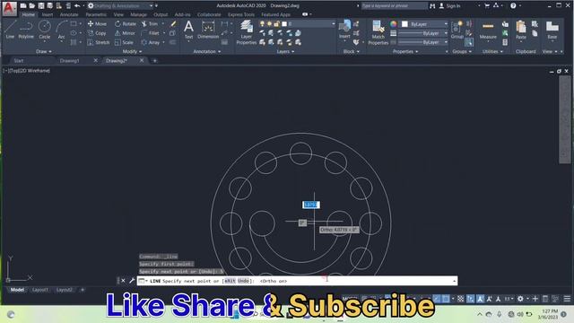 Exercise no. 22 Making a 2d drawing in Autocad for beginners. #autocad #cadcam #drawing #design #ca смотреть онлайн