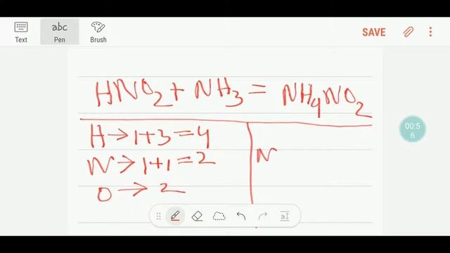 HNO2+NH3=NH4NO2 Balanced Equation||Nitrous acid+Ammonia=Ammonium nitride Balanced Equation смотреть онлайн