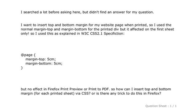 CSS : Page Margins for printing in CSS смотреть онлайн