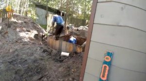 Монтаж септика с высоким УГВ Евролос БИО 3+