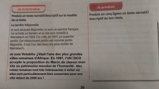 Production de l'écrit page 36 mes apprentissages en français 6 AEP Page 36 смотреть онлайн