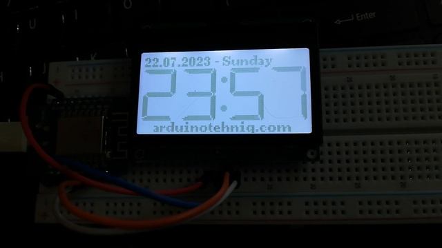 pseudo-clock on i2c monochrome 128x64 display (ST7567) смотреть онлайн