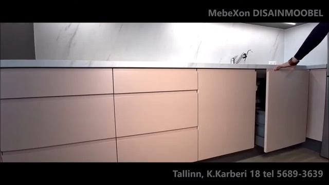 Кухонная мебель цвета "Пепел Розы" от MebeXon DISAINMOOBEL смотреть онлайн