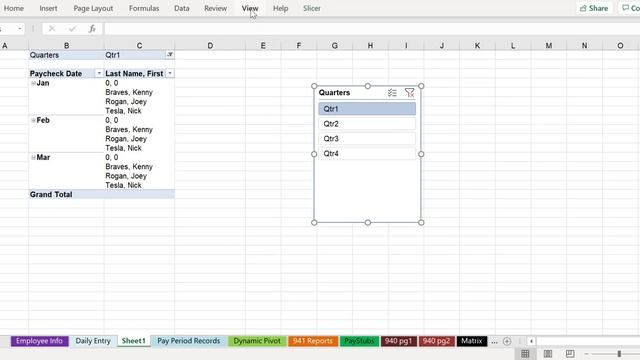 Payroll 2021 in Excel: Quarterly Reporting with Pivot Tables смотреть онлайн