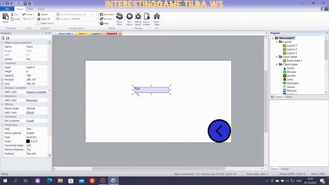 Создаём кнопки creative и home в Construct 2 (2 часть) смотреть онлайн
