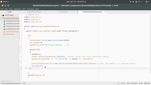 MultiThreded Socket Implementation using Java смотреть онлайн