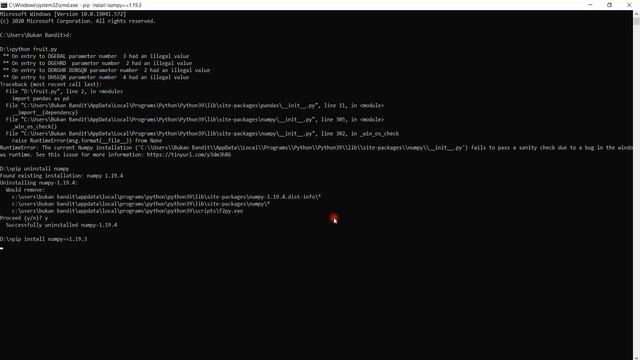 Numpy Error : On entry to DGEBAL parameter number 3 had an illegal value смотреть онлайн