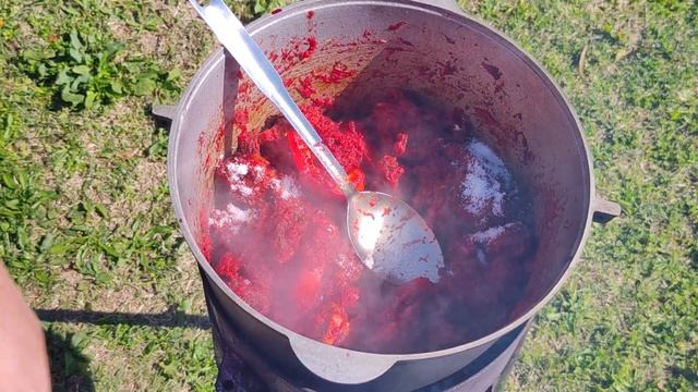 Жареный борщ в казане на костре - просто быстро и вкусно! смотреть онлайн