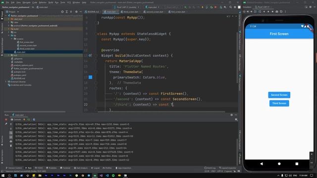 Навигация во Flutter с использованием именованных маршрутов смотреть онлайн