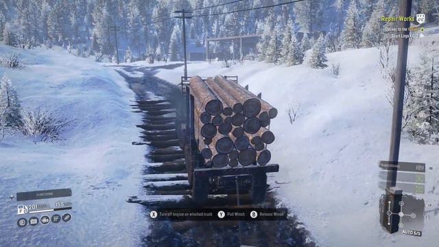 Repair Works More Short Logs In Chernokamensk Amur Russia Snowrunner Phase 4 DLC Gameplay смотреть онлайн