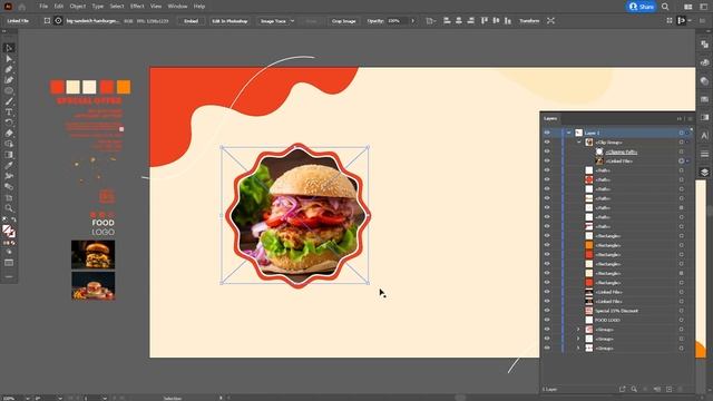 Food Banner Design In Adobe Illustrator