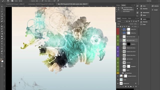 Ink Smoke Photoshop Action смотреть онлайн