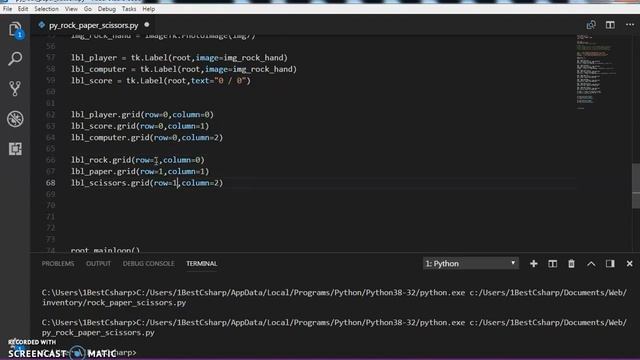 Python Project Tutorial - How to Create a rock Paper Scissors Game Using Tkinter [with source code] смотреть онлайн