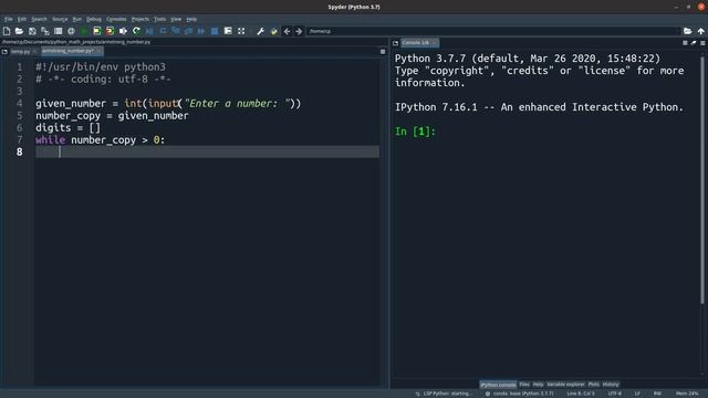 Check for an Armstrong number - Python Mathematics Project 11 смотреть онлайн