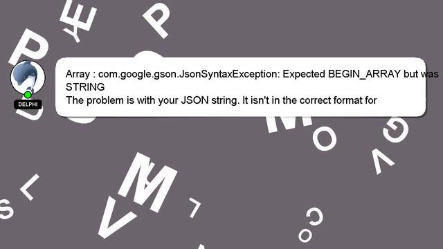 Array : com.google.gson.JsonSyntaxException: Expected BEGIN_ARRAY but was STRING смотреть онлайн