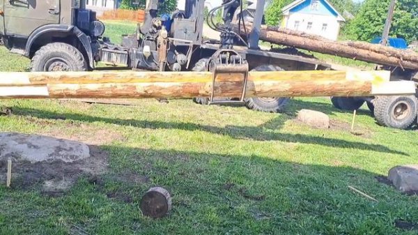 Сделали новый дровяник в деревне! Получился лучше старого!