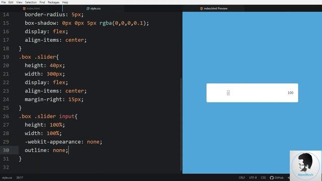 Custom Range Slider Using HTML CSS & JAVASCRIPT смотреть онлайн