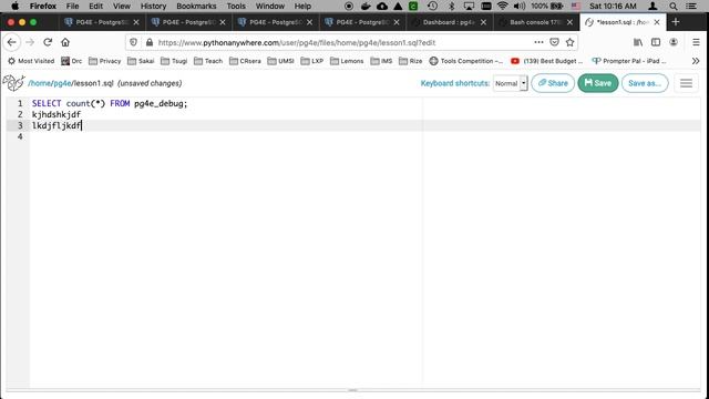 Using PythonAnywhere to run SQL смотреть онлайн