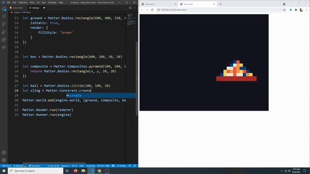 Creating Angry Birds game from scratch using JavaScript смотреть онлайн