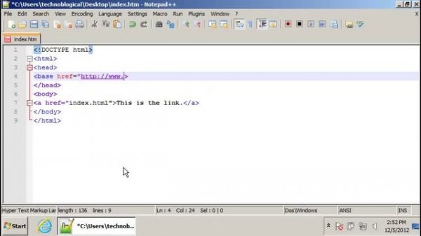 Learn HTML code: base URL