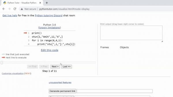 pythontutor.com - Visualize Code Execution