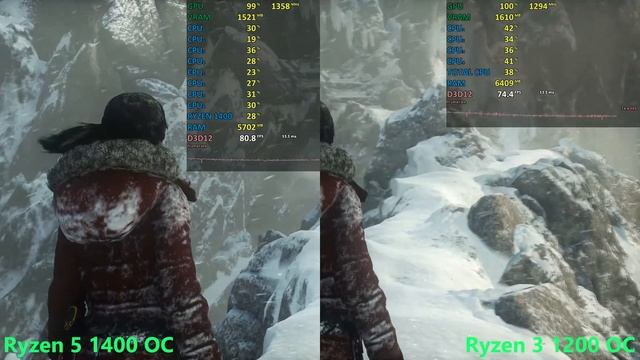 Ryzen 3 1200 OC VS. Ryzen 5 1400 OC (Overclock) - Gaming Performance Comparison смотреть онлайн
