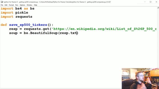 Automating getting the S&P 500 list - Python Programming for Finance p.5 смотреть онлайн