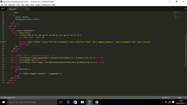 Bootstrap 4 Tutorial 49 - Popovers смотреть онлайн